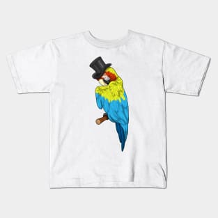 Parrot with Cylinder Kids T-Shirt